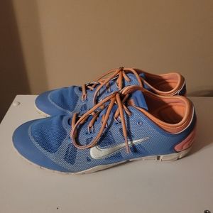 Nike Womens Free Bionic 599269-401 Blue Pink Running Shoes Sneakers Size 9.5.